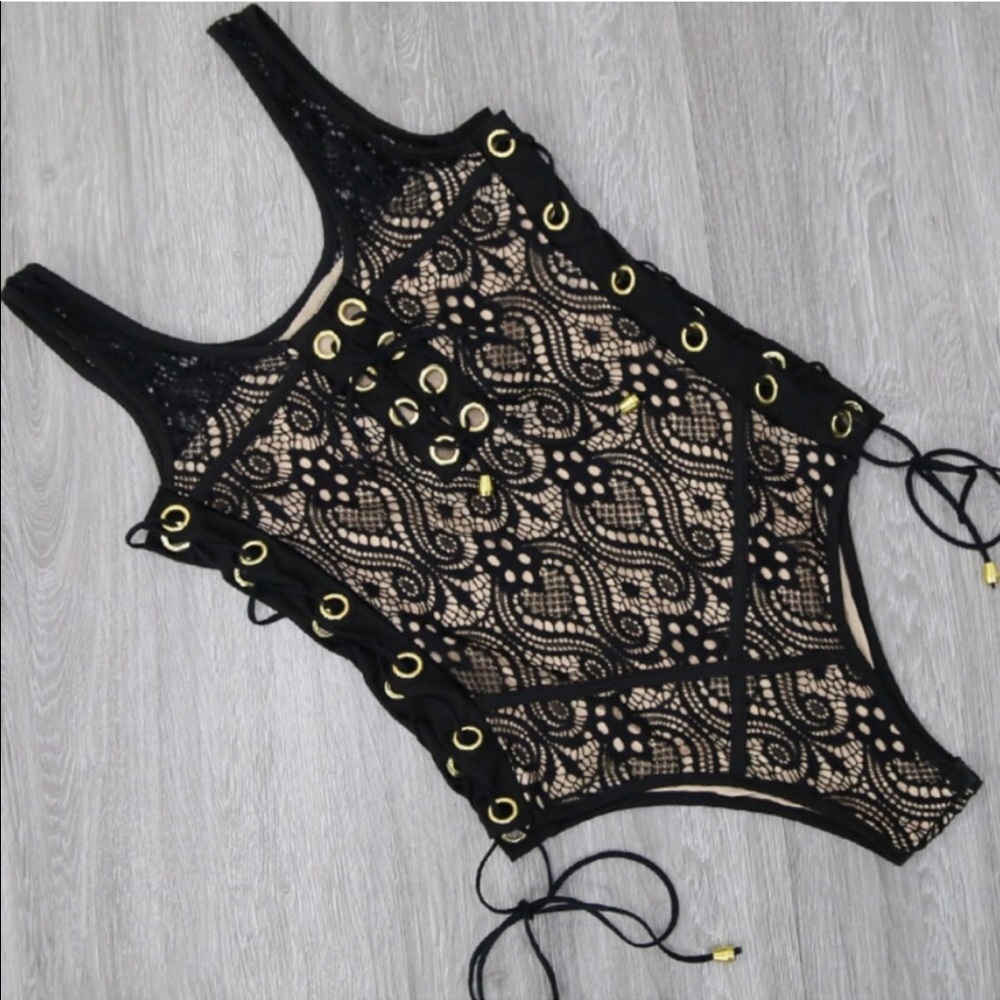 ❗️1 LEFT❗️Black Lace One Piece - Picture 2 of 4
